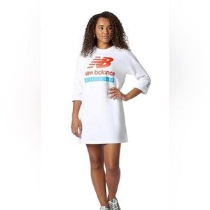 New‎ Balance Athletic Sportswear Women's Fleece T-Shirt Dress XL Workout Casual